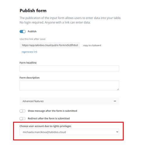 Choose user account due to right privileges